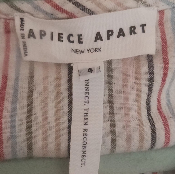 A Piece Apart Oaxaca Multicolor Stripe and Cream Jumpsuit Size 4 with flaws - Picture 7 of 13